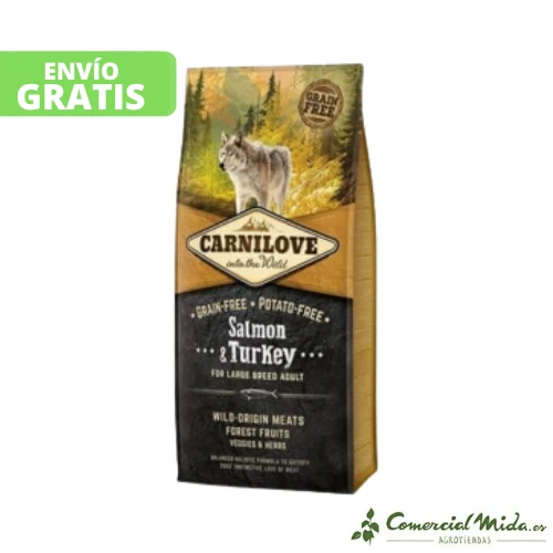 CARNILOVE CANINE ADULT LARGE SALMON PAVO