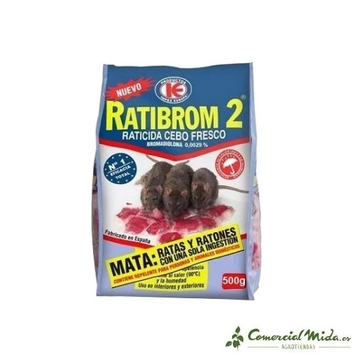 Cebo fresco RATIBROM 2 Raticida contra ratas y ratones - Image 2