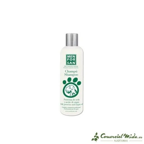 Champú MENFORSAN con Proteínas de Seda y Aceite de Argán para perros