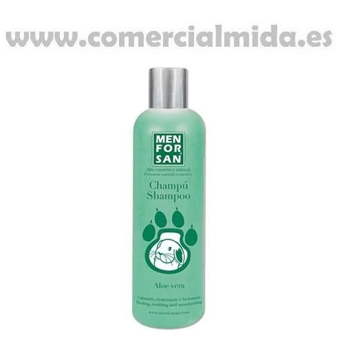 Champú natural MENFORSAN 300ml calmante y cicatrizante aloe vera para roedores