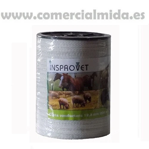 Cinta INSPROVET 200m para pastor eléctrico de uso en cercas eléctricas
