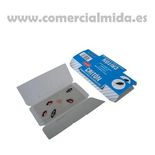 CRITON Trampa Adhesiva para Cucarachas con Cebo (5 trampas)