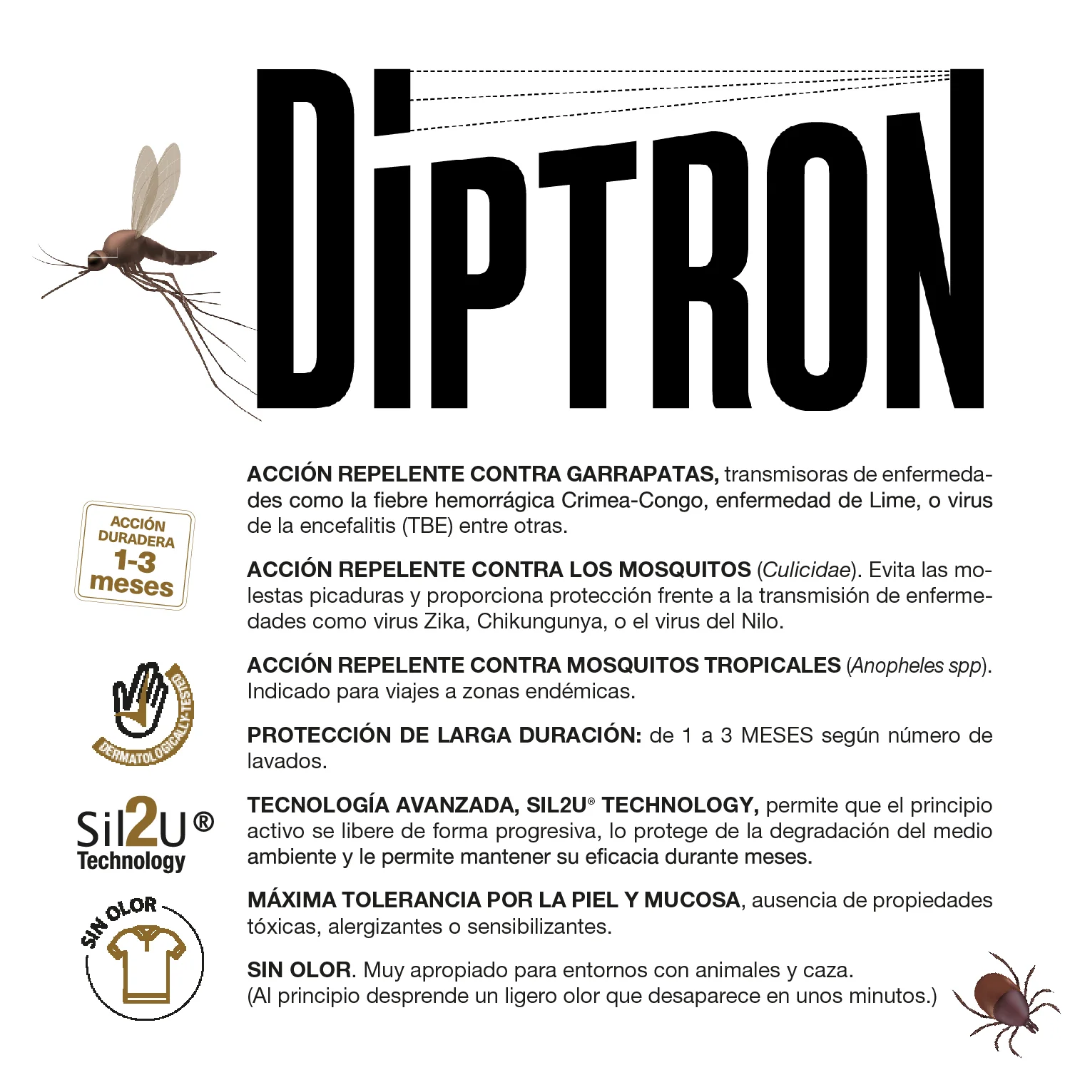 Diptrón Textil Repellent, Repelente de Insectos para Ropa 100ml - Image 8