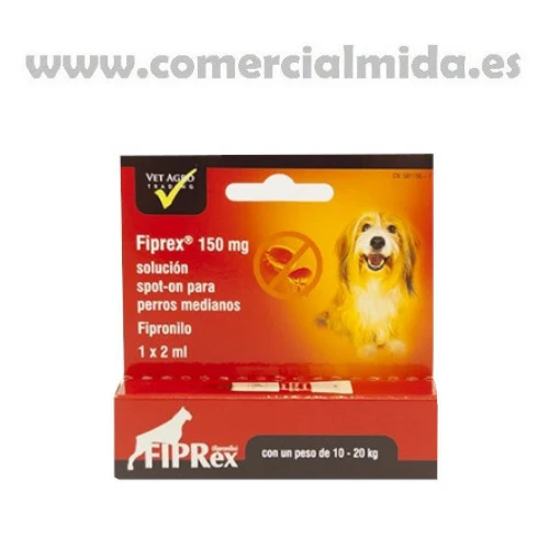 Fiprex M 150 mg Fipronilo Pipeta Antiparasitaria para Perros Medianos (10-20 kg) - Image 2