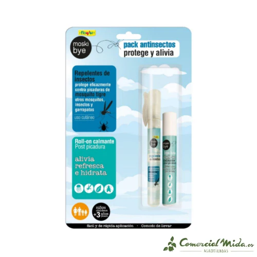 FLOWER Pack Repelente + Calmante Mosquitos (Eficaz contra Mosquito Tigre)