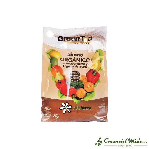 VITATERRA Greentop Abono Orgánico 2,5 Kg