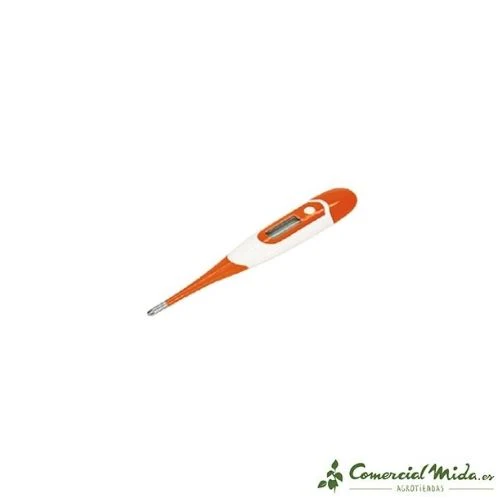 INSPROVET Termómetro Digital con Sonda Flexible para Ganado