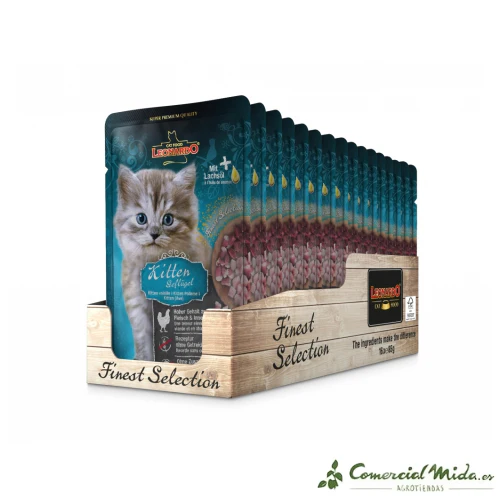 LEONARDO Kitten Ave Alimento para Gatitos Pack 16x85 gr