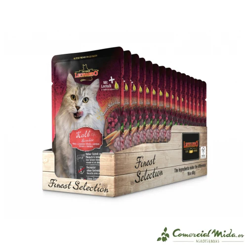 LEONARDO Menú de Ternera & Verduras Alimento para Gatos Adultos Pack 16x85 gr