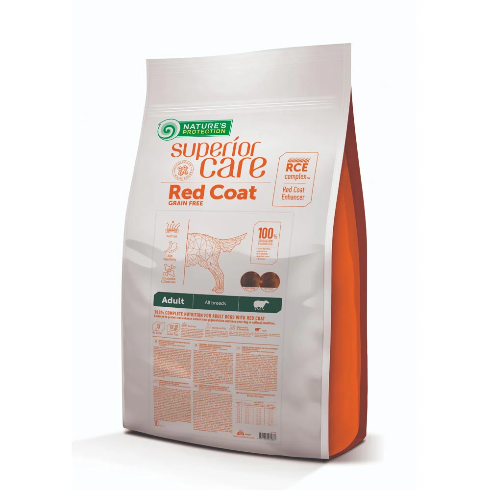 Natures Protect Red Coat Adult Todas Razas  sin cereales cordero 10 kg