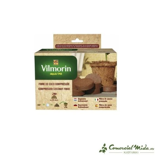 Pastillas de Coco Compactado VILMORIN Germinación en Plantas
