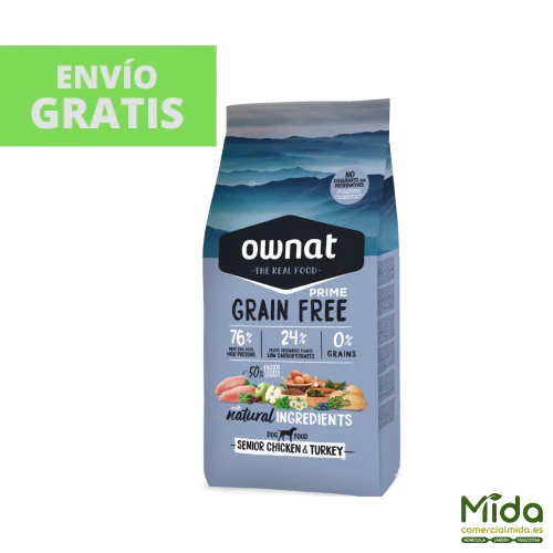 Pienso OWNAT Grain Free Prime Senior Pollo & Pavo para Perros Senior - Image 2