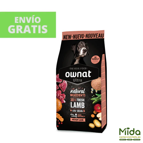 Pienso OWNAT Ultra Medium Lamb&Rice Perros con Sensibilidad - Image 2