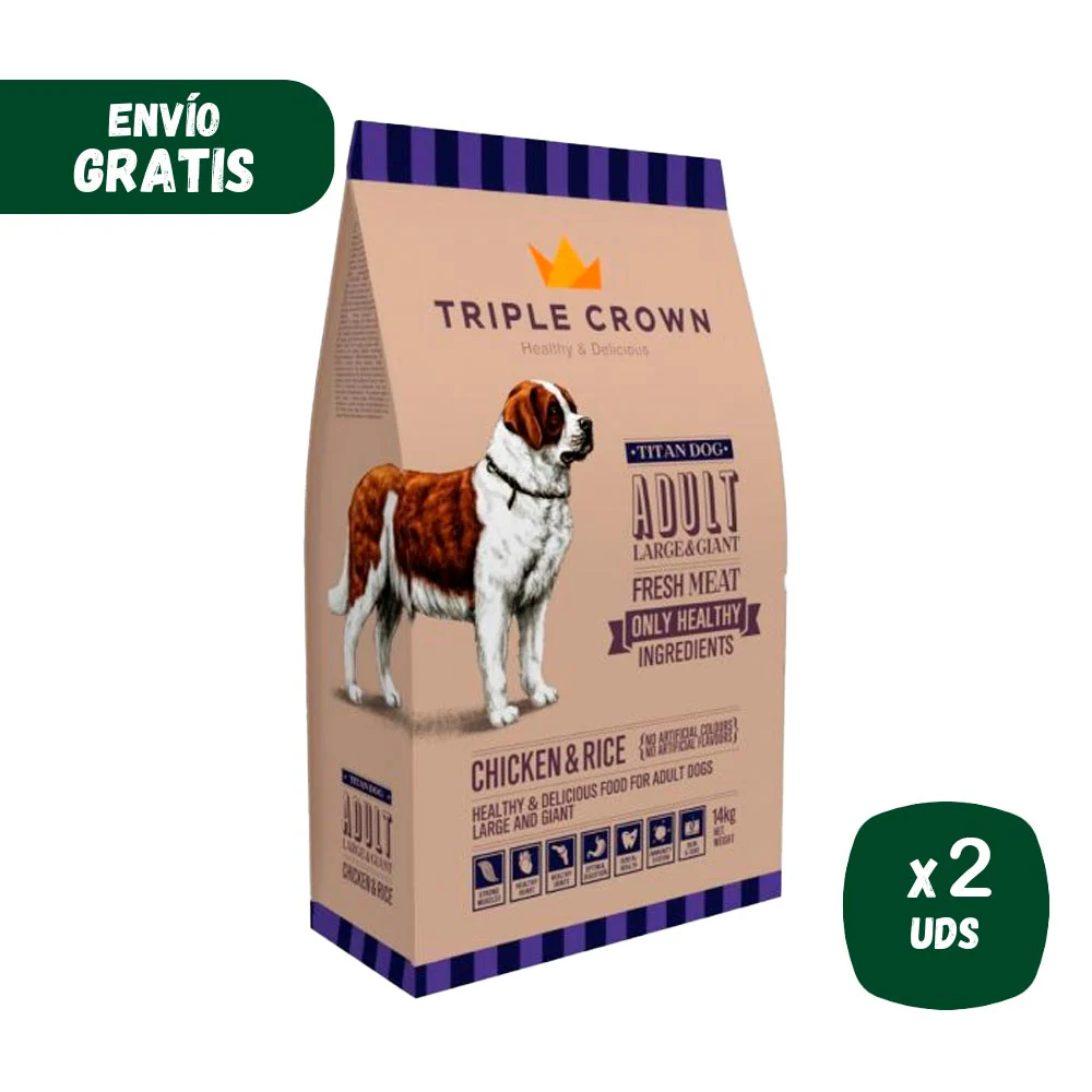 Pienso TRIPLE CROWN TITAN DOG para Perros Grandes o Gigantes 14Kg - Image 2