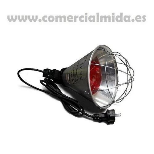 Portalámparas con Lámpara y Bombilla Infrarrojos de 175W - Ref.: 13502001