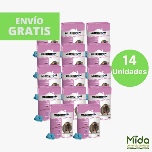 Raticida MURIBROM CEBO BLOQUE, mata ratas y ratones (Brodifacoum) - Image 3