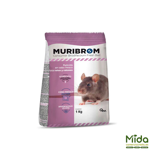 Raticida MURIBROM CEBO FRESCO EXPRÉS, mata ratas y ratones (Brodifacoum) - Image 14