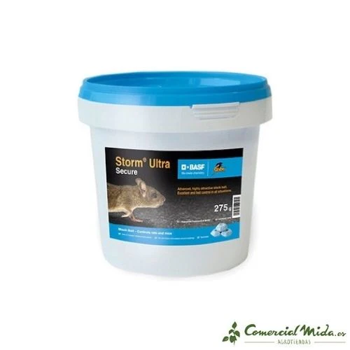 BASF Raticida STORM ULTRA SECURE Cebo en Bloques Flocoumafen 275gr