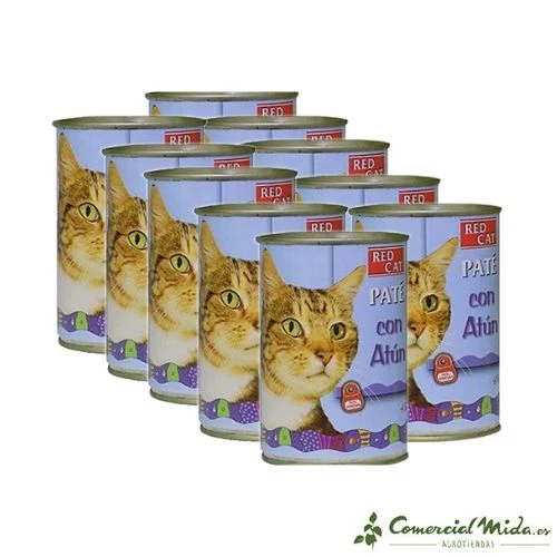 Lata de paté RED CAT 400g rico en atún para gatos - Image 3