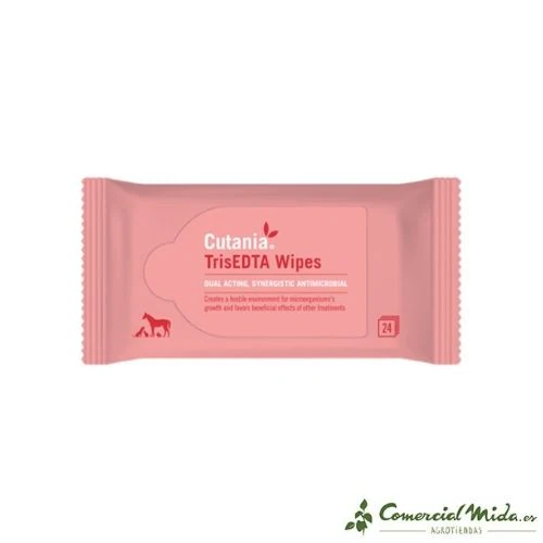 Toallitas VETNOVA Cutania TrisEDTA Wipes 24 uds para Mascotas