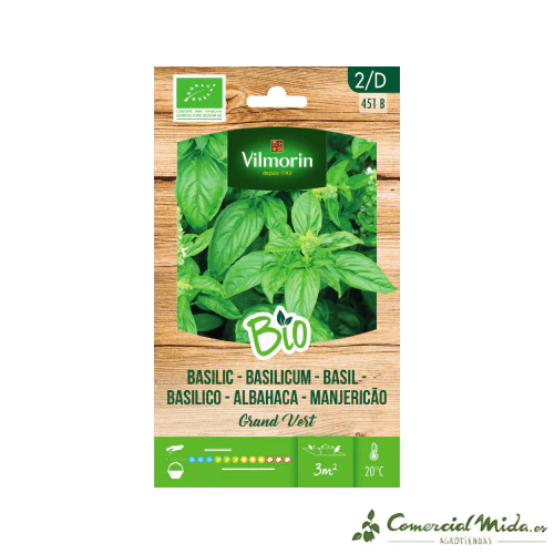 VILMORIN BIO Semillas Albahaca Grand Vert