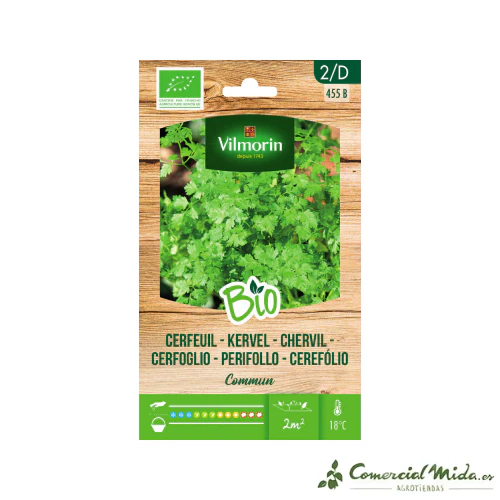 VILMORIN BIO Semillas Perifollo Cerefolio Común