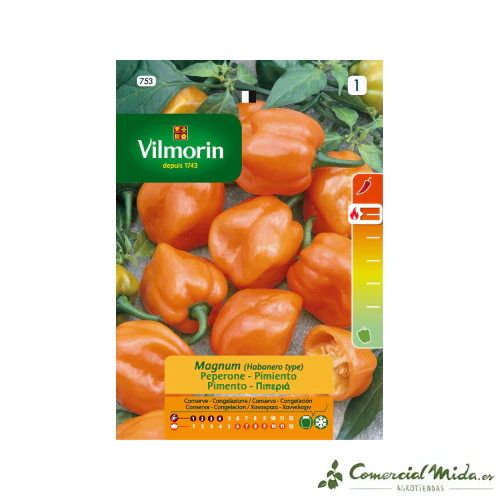 VILMORIN Semillas Pimiento Magnum Tipo Habanero Naranja